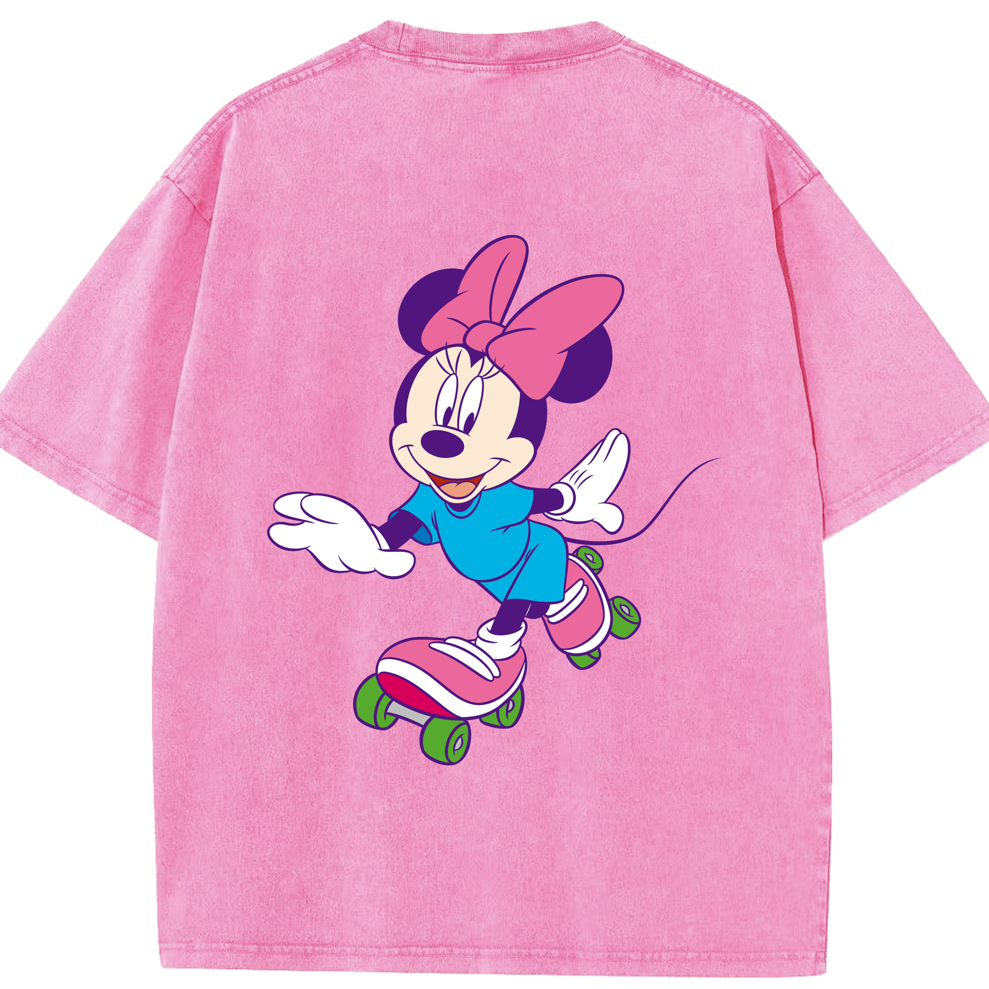 （画像用） ミッキーマウス Mickey Mouse 綿100% ヴィンテージ風 半袖Tシャツ（背面プリント）